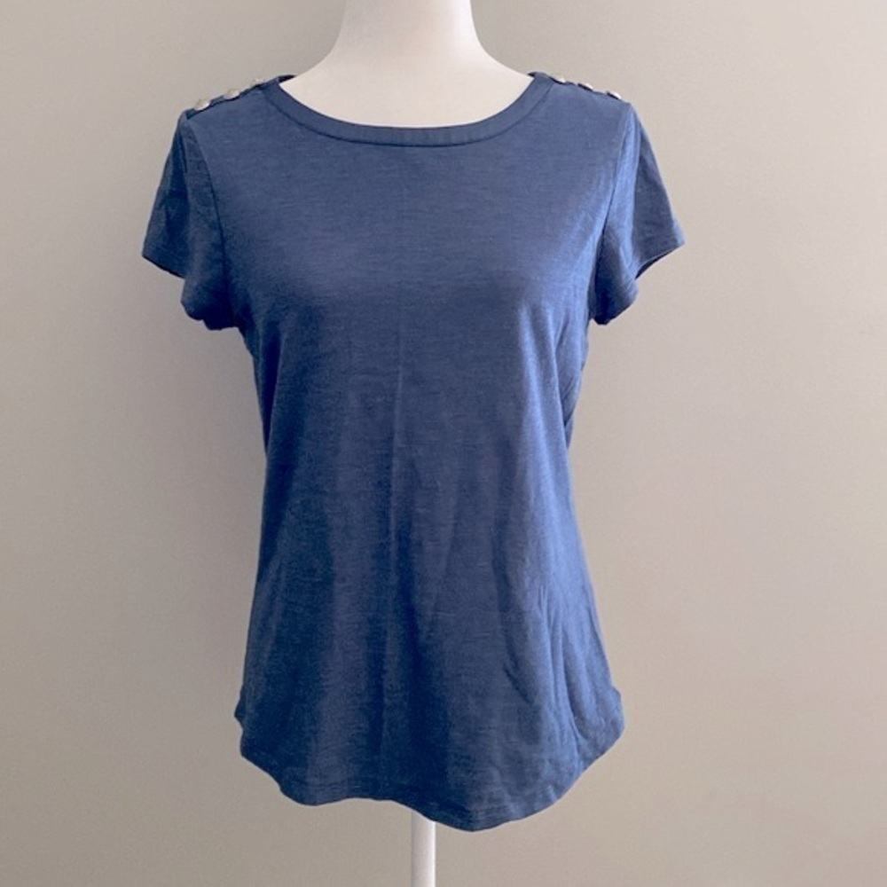 White House black market blue dressy Tshirt